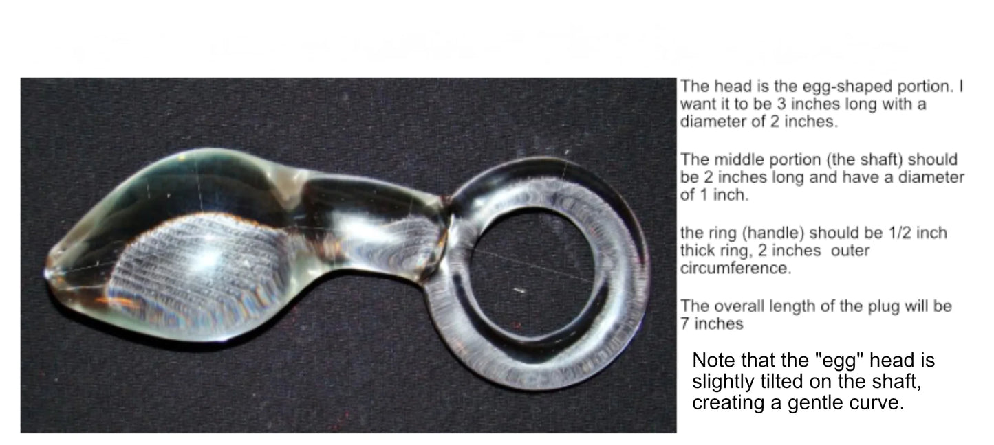 Custom Order: Ring-base curved plug