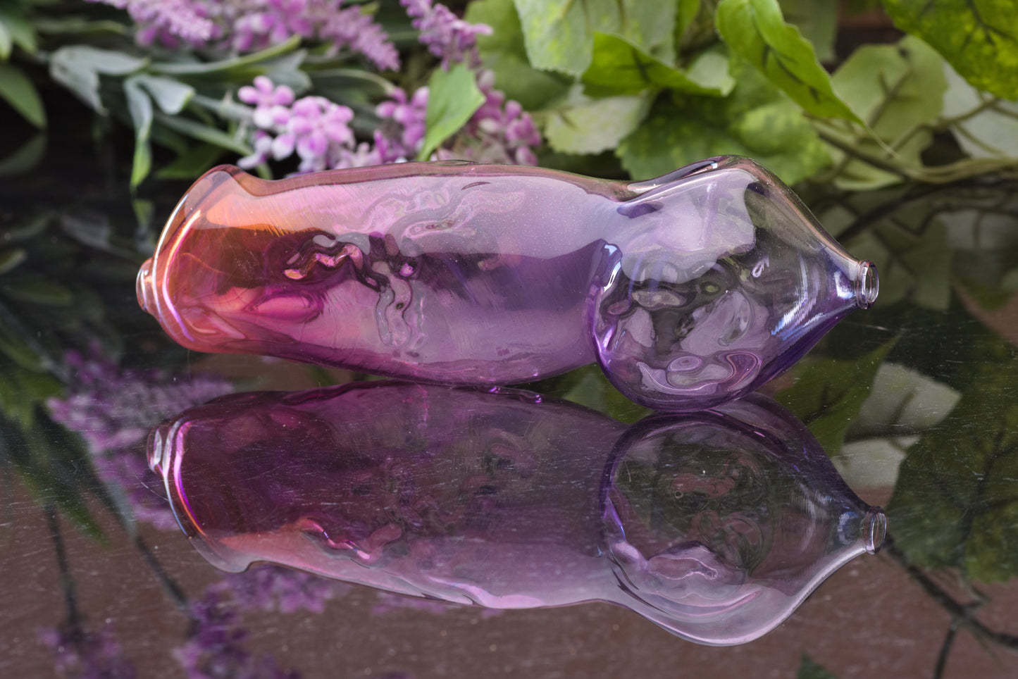 Glass Vessel: Gilded Amethyst Werewolf