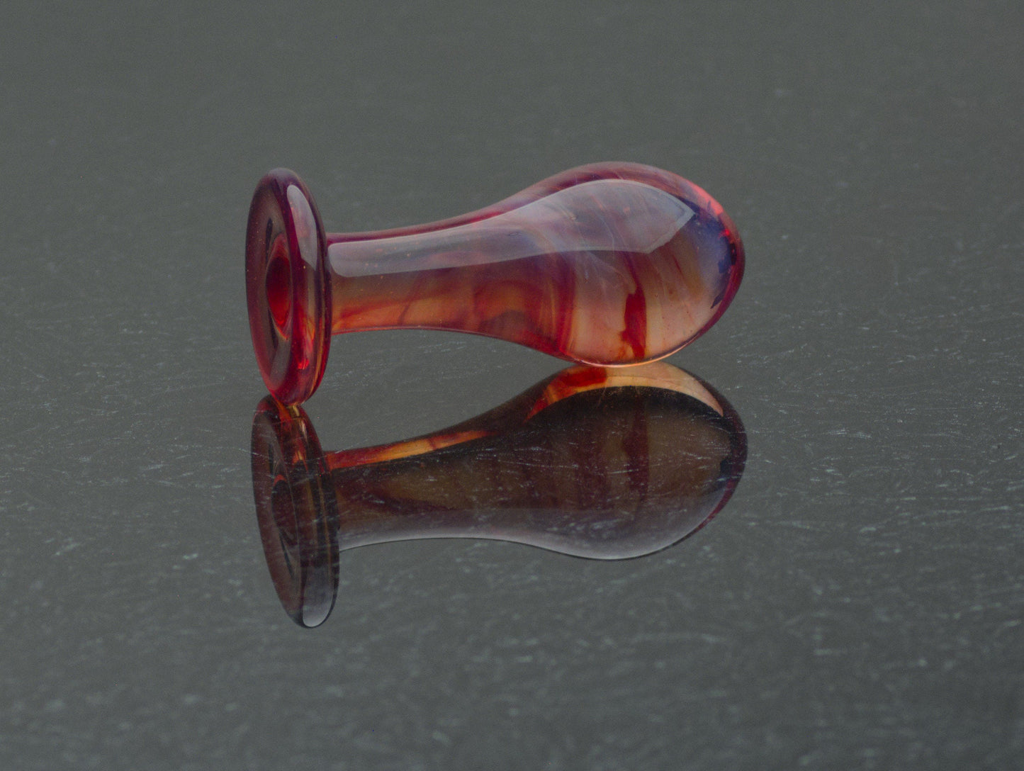 Small Glass Butt Plug - Cherry Pink