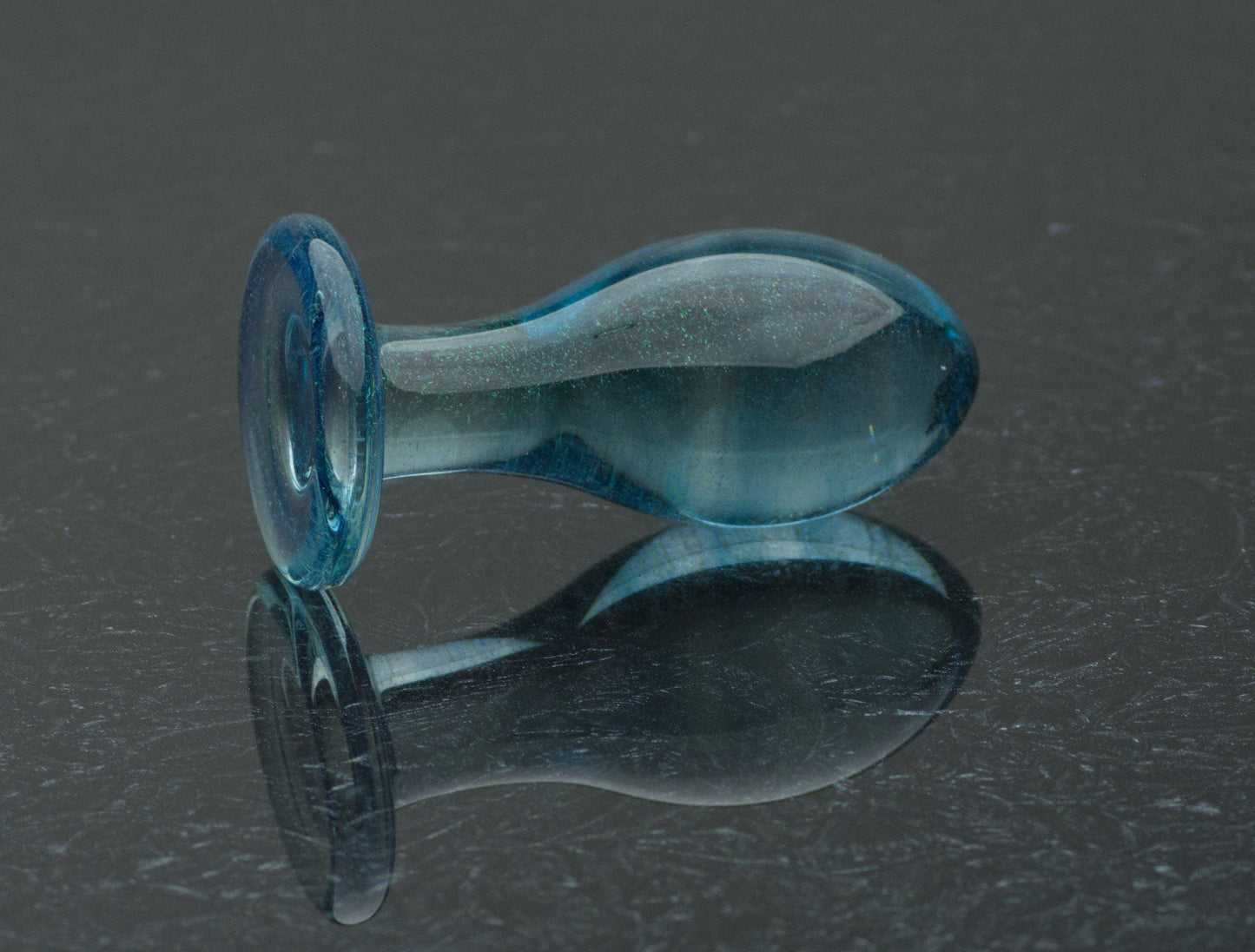 Small Glass Butt Plug - Atlantis Sparkle