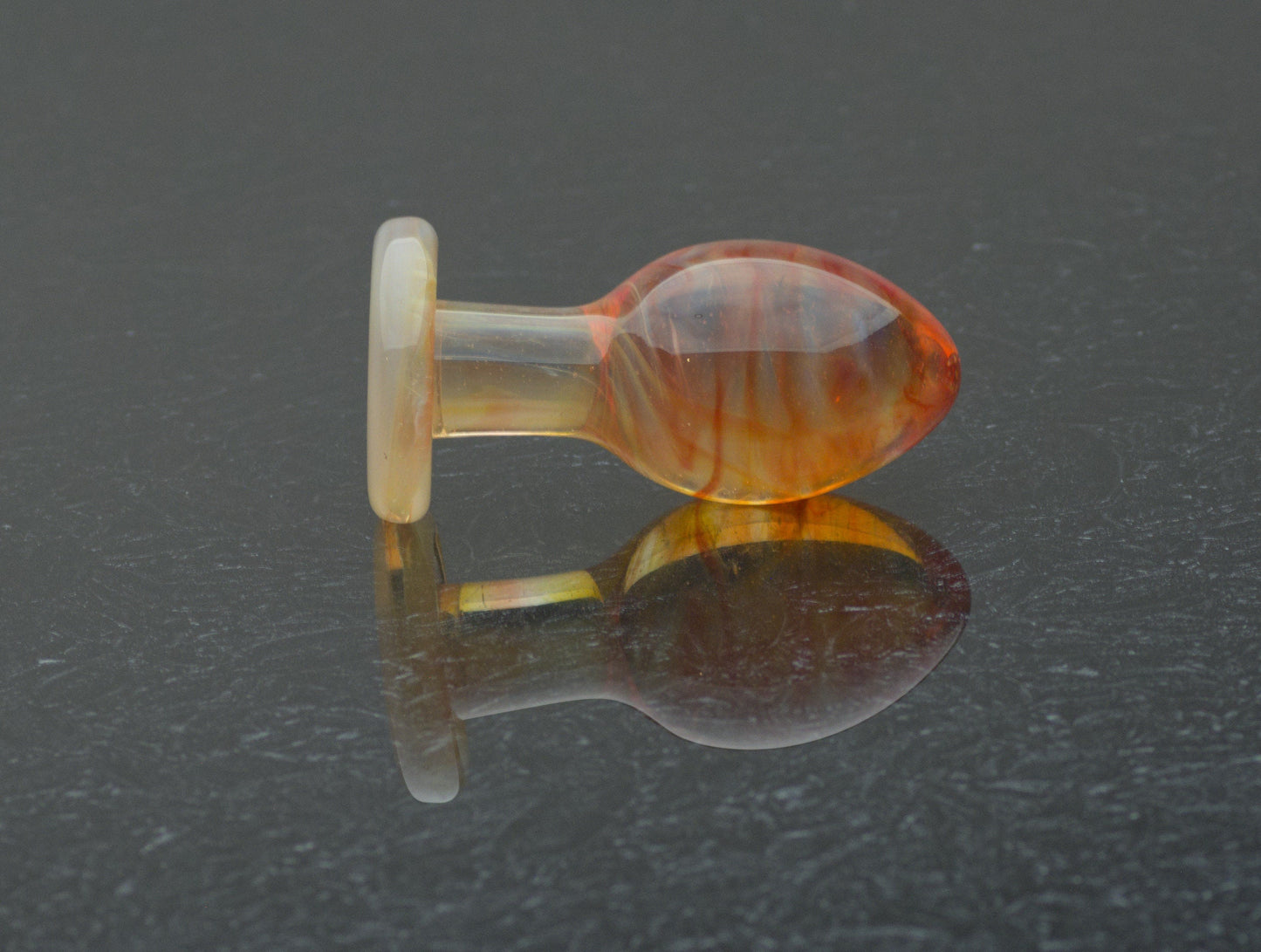 Medium Glass Butt Plug - OJ Cream