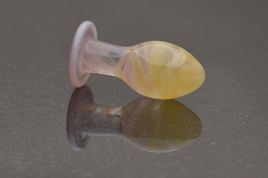 Medium-Large Glass Butt Plug - Berry Sunrise