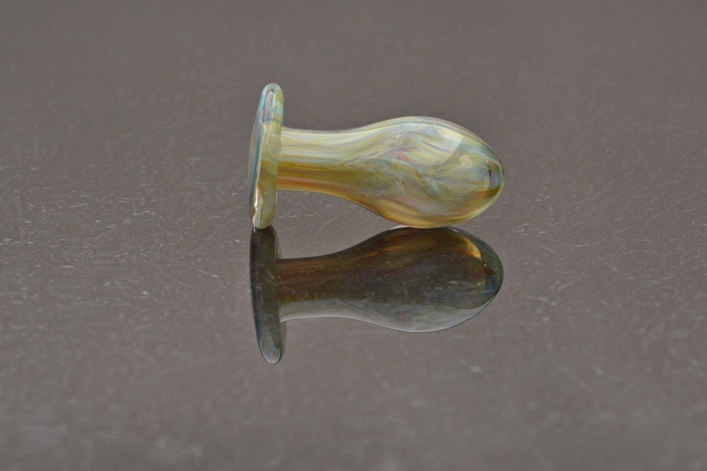 Small-Medium Glass Butt Plug - Hazy Flow
