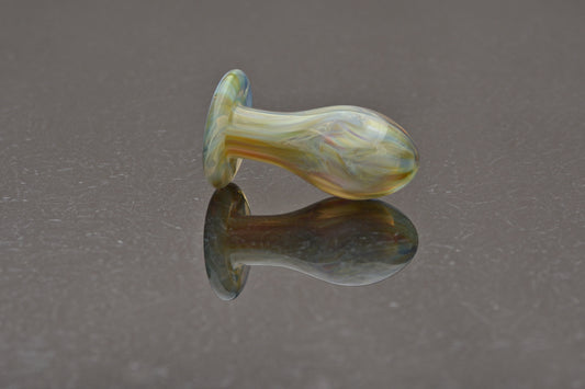 Small-Medium Glass Butt Plug - Hazy Flow